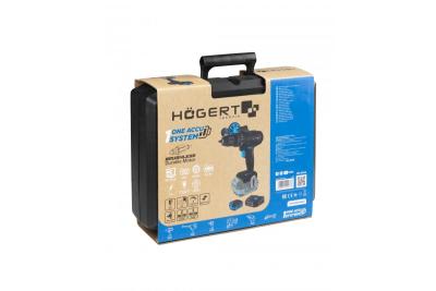 HÖGERT Borstelloze accu-schraubendreher-Set, 18V, mit Bithalter, Bitmagazin, Ladegerät und Akku.