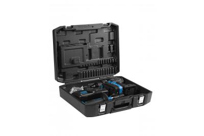 HÖGERT Borstelloze accu-schraubendreher-Set, 18V, mit Bithalter, Bitmagazin, Ladegerät und Akku.