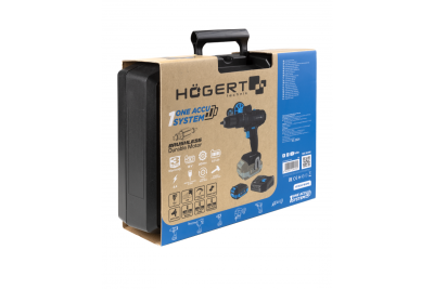 HÖGERT Akku-Schlagbohrset, 18V für Ziegel, Stein, Holz, Metall und Kunststoff