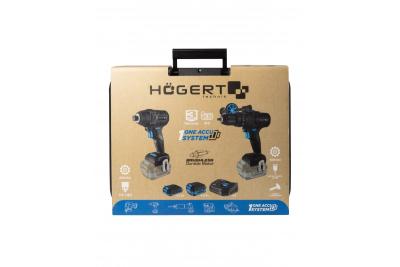 HÖGERT Akku-Schlagschrauberset 200 Nm 18V mit bürstenlosem Motor