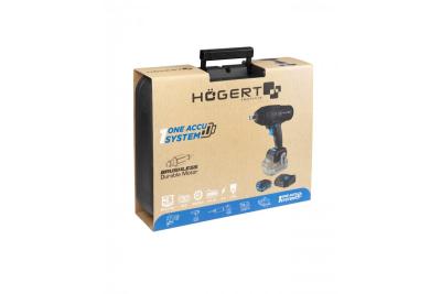HÖGERT Akku-Schlagschrauberset, bürstenlos, 18V, mit Akku, Ladegerät.