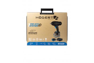 HÖGERT Akku-Schlagschrauberset, bürstenlos, 18V, mit Akku, Ladegerät.