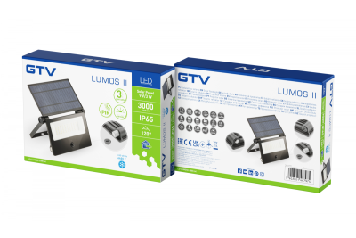 Flutlicht LUMOS II, LED, 3000lm, 6400K, 2x2600mAh austauschbar, IP65, schwarz