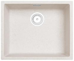 Zand Weiß Creme Spülbecken 50x40 cm Unterbau, Aufsatz und Flächenbündig mit Weißem Stopfen 1208970546