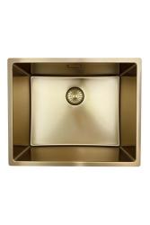 Pure.Sink Prestige Kombinationsset Goldene Spüle 50x40 cm mit Goldenem Küchenhahn 1208970764