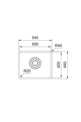 Franke Maris Quiet MQX 110.50 RVS Spüle 50x40 cm Unterbau 122.0694.477