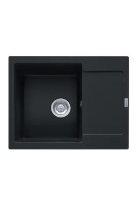 Franke Maris MRG 611-62 Fragranite Matt Schwarz Spüle 62 x 50 cm Aufbau mit Abtropfteil 114.0628.964