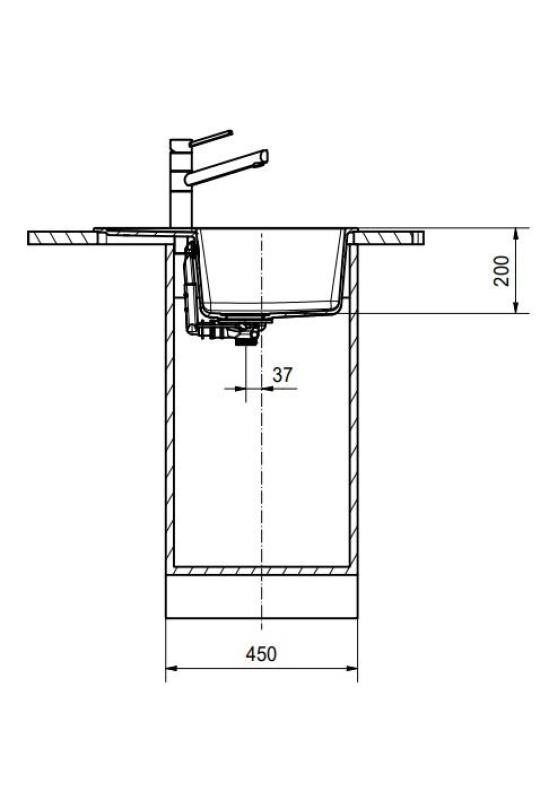 Franke Maris MRG 611-62 Fragranite Matt Schwarz Spüle 62 x 50 cm Aufbau mit Abtropfteil 114.0628.964