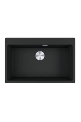 Franke Maris MRG 610-70 TL Fragranite Matt Schwarz Spüle 78 x 50 cm Aufbau mit Armaturenbank 114.0668.727
