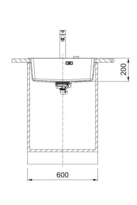 Franke Maris MRG 610-50 TL Fragranit Matt Schwarz Spüle Aufbau mit Hahnlochbank 114.0668.630