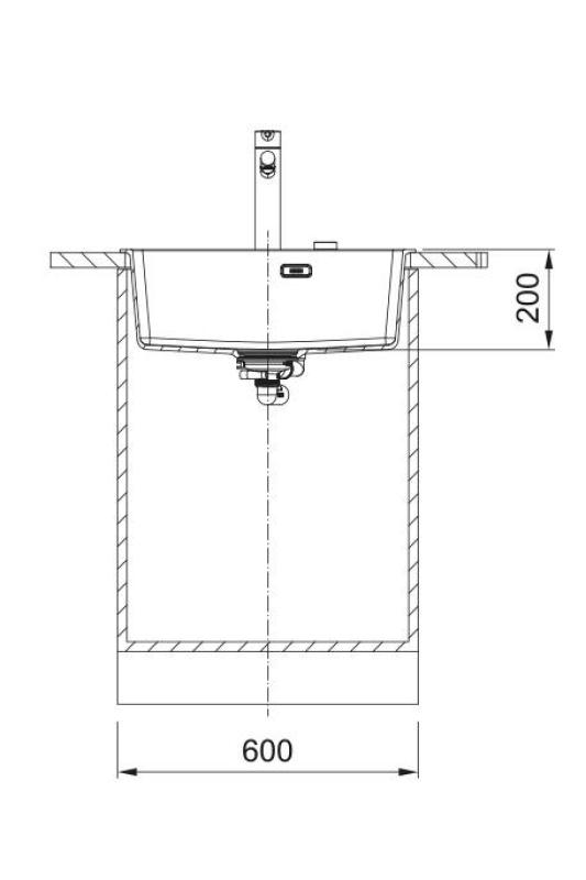 Franke Maris MRG 610-50 TL Fragranit Matt Schwarz Spüle Aufbau mit Hahnlochbank 114.0668.630
