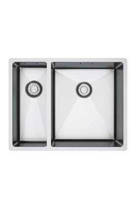 Franke Bolero Plus New R10 B2X 260-34-16 BR 1,5 Anderthalb Edelstahlspüle Flacheinbau, Unterbau und Aufbau 56x45 cm 127.0733.338