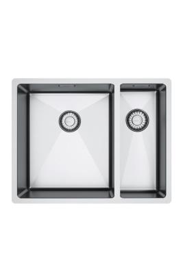 Franke Bolero Plus New R10 B2X 260-34-16 BL 1,5 Anderthalb Edelstahl Spüle Flacheinbau, Unterbau und Aufbau56x45 cm 127.0733.339