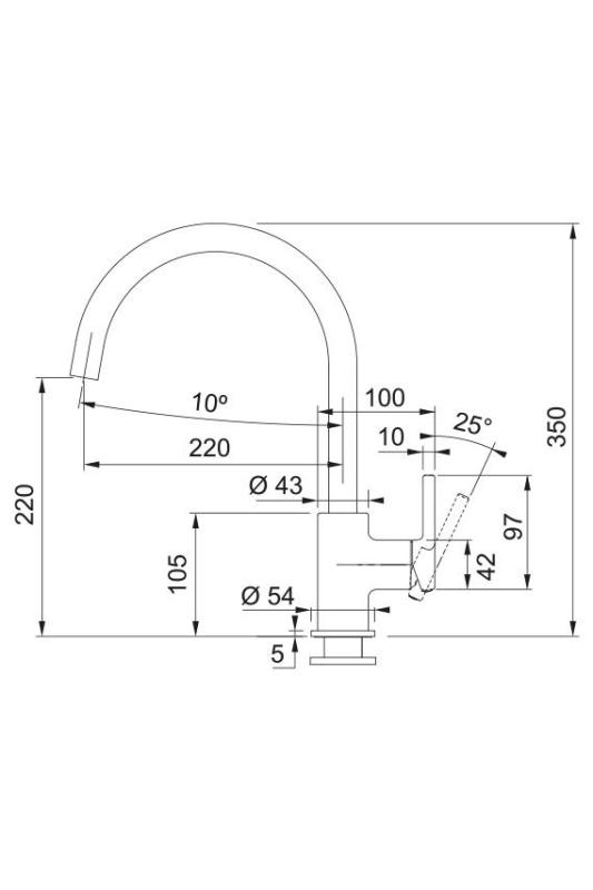 Franke Lina XL Küchenmischbatterie Beige mit Schwenkauslauf 115.0626.025