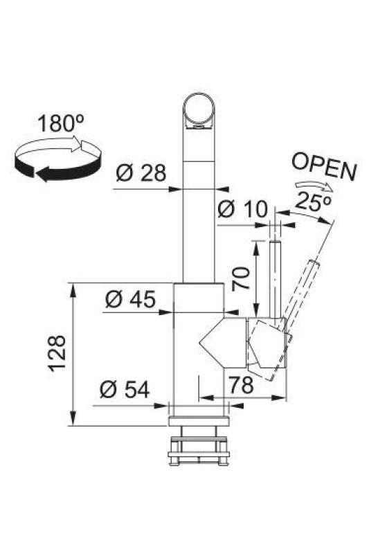 Franke Smart Glenda Küchenarmatur Drehbarer Auslauf Edelstahl 115.0706.985