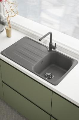 Franke Lina L Küchenarmatur Stone Grey mit Ausziehbarer Auslauf 115.0728.486