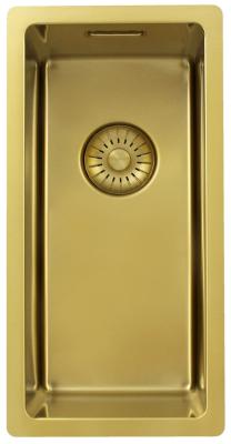 Pure.Sink Exclusivo kleines goldenes Spülbecken 18x40 cm 10mm Radius Unterbau, Flachbau und Aufbau PEX1840-60