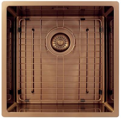 Pure.Sink Exclusivo Kupfer Spülbecken 40x40 cm 10mm Radius Unterbau, Flachbau und Aufbau PEX4040-62