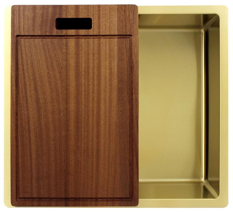 Pure.Sink Exclusivo Goldene Spüle 45x40 cm 10mm Radius Unterbau, Flachbau und Aufbau PEX4540-60