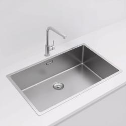 Pure.Sink Exclusivo großer Edelstahlspüle 70x40 cm 10mm Radius Unterbau, Flacheneinbau und Aufbau PEX7040-02