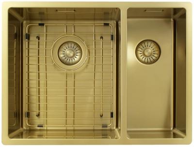 Pure.Sink Exclusivo Goldene 1,5 anderthalbe Spüle 34+18 cm 10mm Radius PEX341840-60