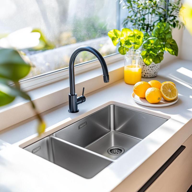 Pure.Sink Exclusivo RVS 1,5 anderthalbe Spüle 18+34 cm 10mm Radius PEX183440-02