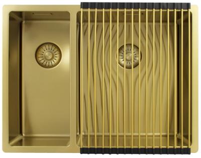 Pure.Sink Exclusivo Goldene 1,5 anderthalb Spüle 18+34 cm 10mm Radius PEX183440-60