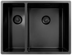 Pure.Sink Exclusivo Gun Metal 1,5 anderthalb Spülbecken 18+34 cm 10mm Radius PEX183440-61