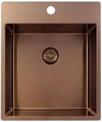 Pure.Sink Exclusivo Kupferspüle 44x52 cm Tapwing mit Lochbank 10mm Radius PEX4040T-62