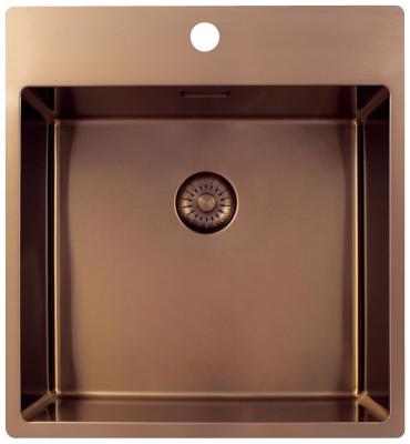 Pure.Sink Exclusivo Kupfer Spülbecken 49x52 cm Tapwing mit Hahnlochbank 10mm Radius PEX4540T-62
