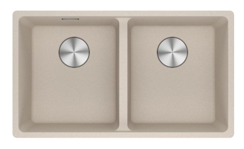 Franke Maris MRG 120-35-35 Fragranite Kaffee Creme Doppelspüle Unterbau 125.0725.661