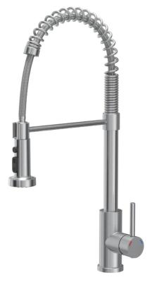 Quadri Redwick Küchenmischbatterie aus Edelstahl mit halbflexiblem Auslauf und Dusche mit 2 Strahlarten plus Wasserstopp-Funktion 1208971411