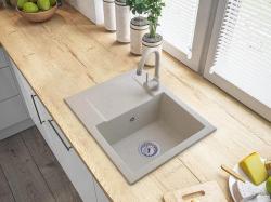 Graniteland Nex Granit beige Spülbecken mit Abtropfbereich 574x464 mm 1208971429