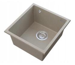 Graniteland Miniva Granit Spülbecken Beige Unterbau 385x410 mm 1208971451