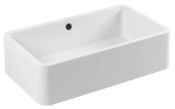 Ausmann Ceramic Mira Keramische Weiße Spüle - Unterbau und Zwischenbau 795 x 460 mm mit Gun Metal Stecker 1208971468
