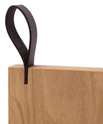 Woodsea Chop-Chop Oak M - Eichenholz Schneidebrett 35x24cm mit Ledergriff 1208971540