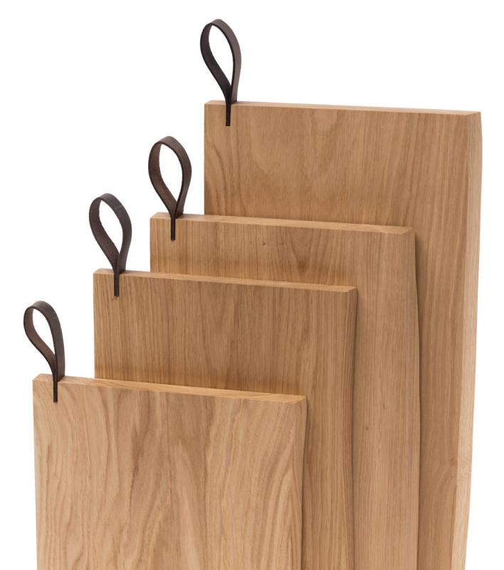 Woodsea Chop-Chop Oak M - Eichenholz Schneidebrett 35x24cm mit Ledergriff 1208971540