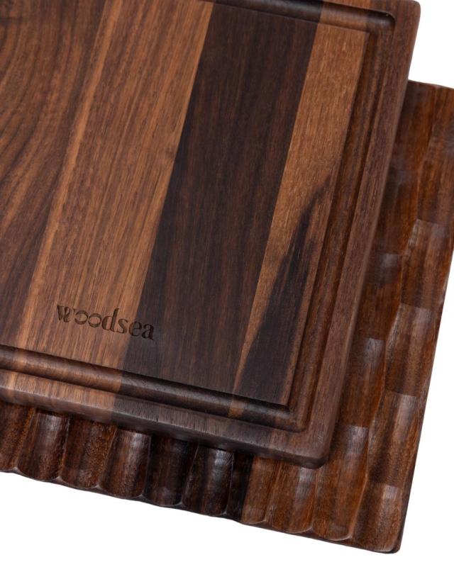 Woodsea Dunes Walnuss M - Walnussholz Dunes Schneidebrett 34x26 cm 1208971548