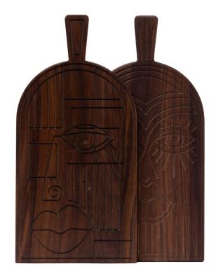 Woodsea Maske Walnuss - Walnussholz Maske Schneide- und Servierbrett 38x19 cm 1208971561