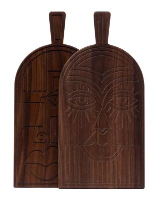 Woodsea Maske Walnuss - Walnussholz Maske Schneide- und Servierbrett 38x19 cm 1208971561