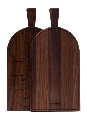 Woodsea Maske Walnuss - Walnussholz Maske Schneide- und Servierbrett 38x19 cm 1208971561