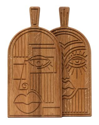 Woodsea Maske Eiche - Eichenholzmaske Schneide- und Servierbrett 38x19 cm 1208971562