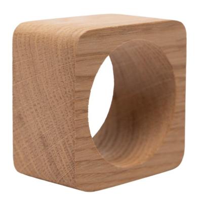 Woodsea Serviettenring Eiche - Eichenholz Serviettenring 5x5 cm 2 Stück 1208971602
