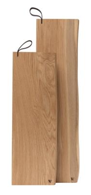 Woodsea Serving S - Eichenholz Servierbrett 55x17 cm mit Ledergriff 1208971615