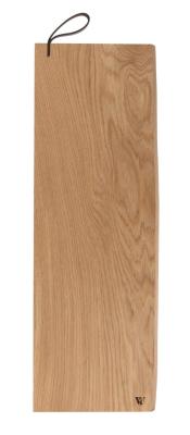 Woodsea Serving S - Eichenholz Servierbrett 55x17 cm mit Ledergriff 1208971615