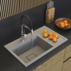 Graniteland Seta Granit Beige Sand Einbauspüle 80x50 cm1208971620