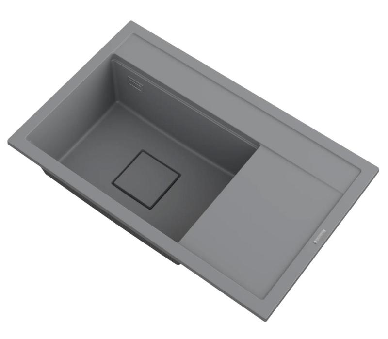Graniteland Seta Granit Grau Aufbauwaschbecken 80x50 cm 1208971621