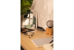 Möbelsteckdose SOFITO, 2xSCHUKO, USB A+C, Kabel 1,5 m, grauer Flock