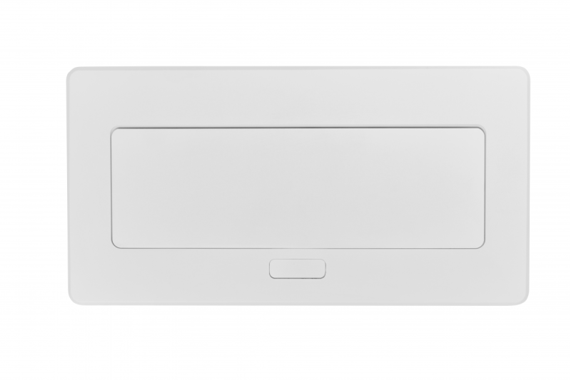 MULTISOFT Möbelsteckdose 2x Steckdose mit Erdung, USB A+C, RJ45, Stromkabel mit Stecker, Weiß