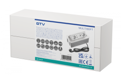 MULTISOFT Möbeleinbausteckdose 2x Steckdose mit Erdung, USB A+C, RJ45, HDMI, Stromkabel mit Stecker, Weiß